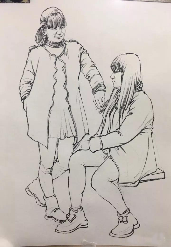 2018�q�江苏美术联考速写考题范画