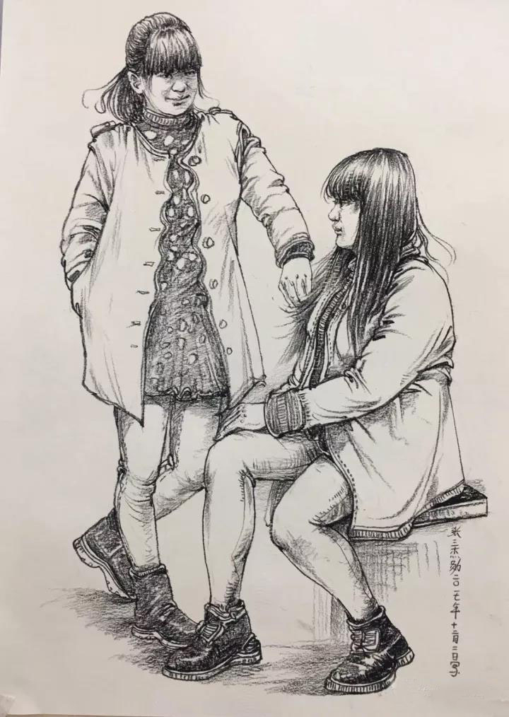 2018�q�江苏美术联考速写考题范画