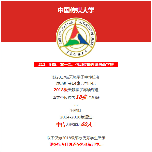 2018天籁学子中传合格�? style=