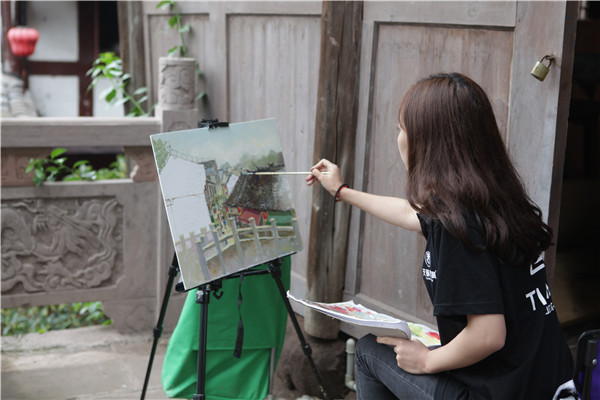 2018�q?月央清班安居古镇写生
